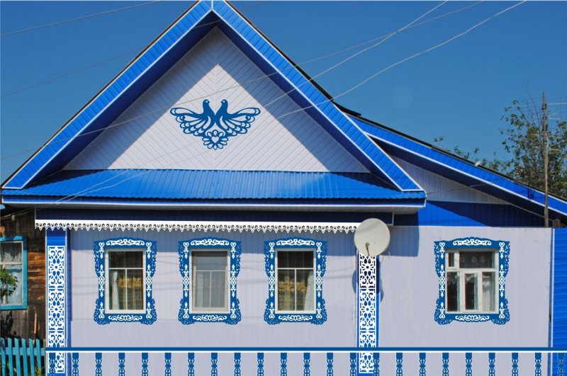 Фасад дачного домика