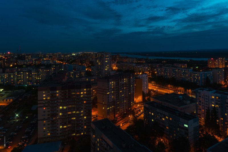 Самара улица Самарская ночью