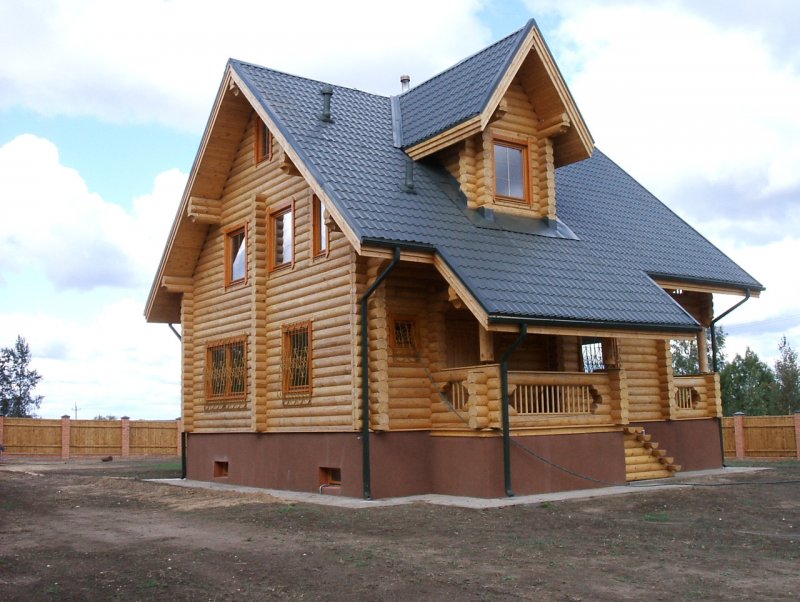 Дом из сруба крыша
