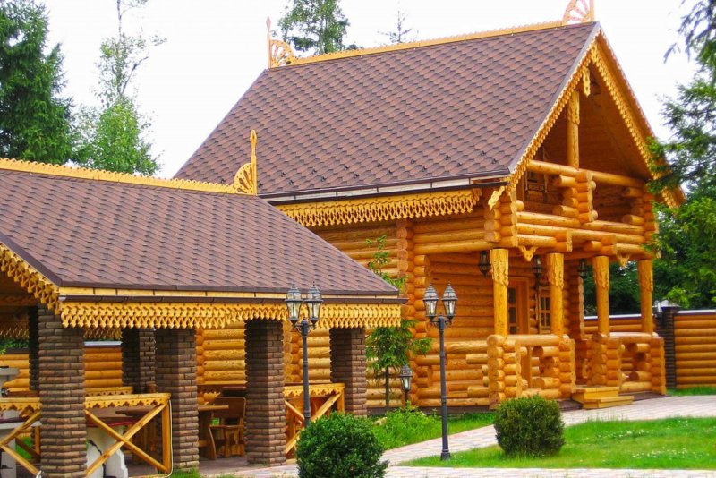 Крыша на дом из бревна