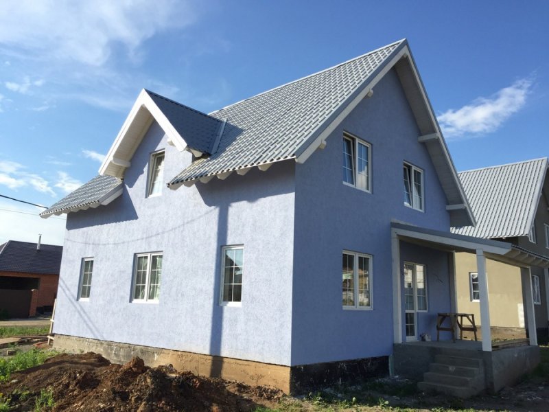 Дом из твинблока с мансардой