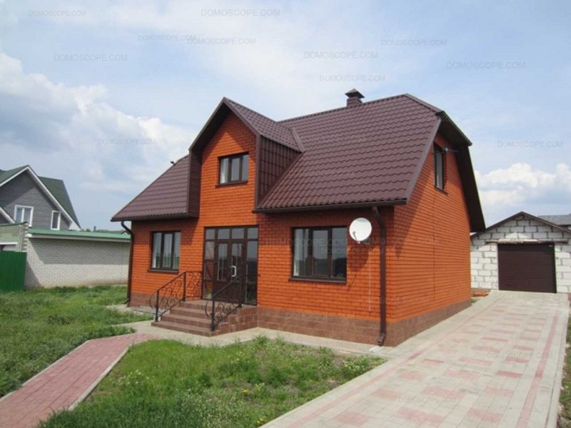 Красивые дома в деревне России из кирпича