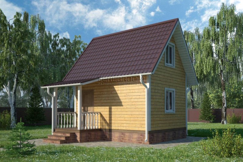 Внешняя отделка домов с мансардой