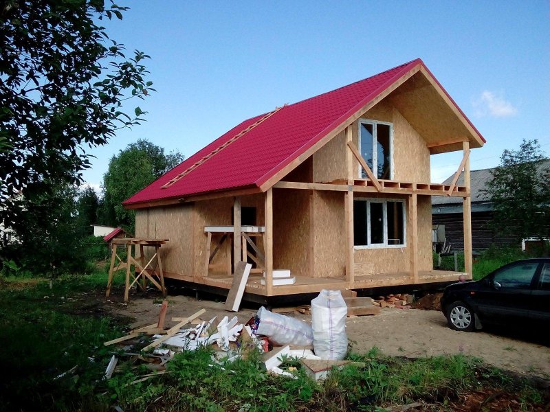 Дом каркасный дачный 40м2