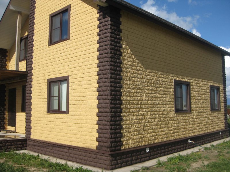 Сайдинг под желтый кирпич