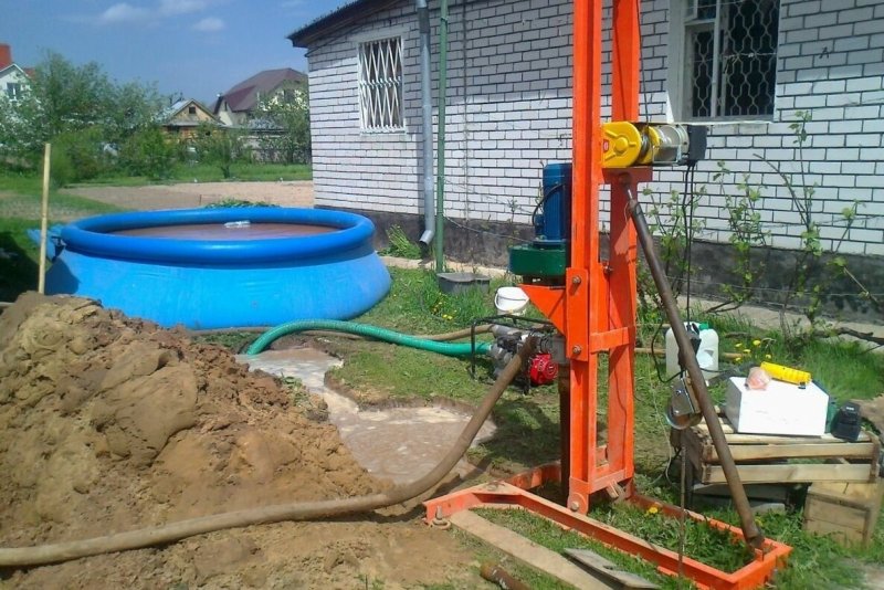 Приямок для скважины из бетонных колец