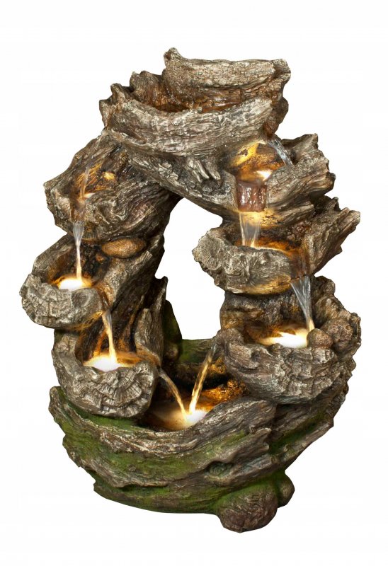 Фонтан садовый Rock led