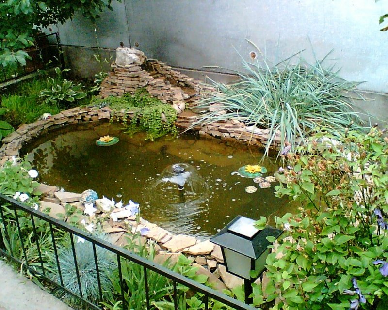 Водоем на даче из старой ванны