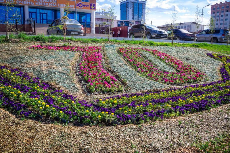 Клумбы к юбилею города