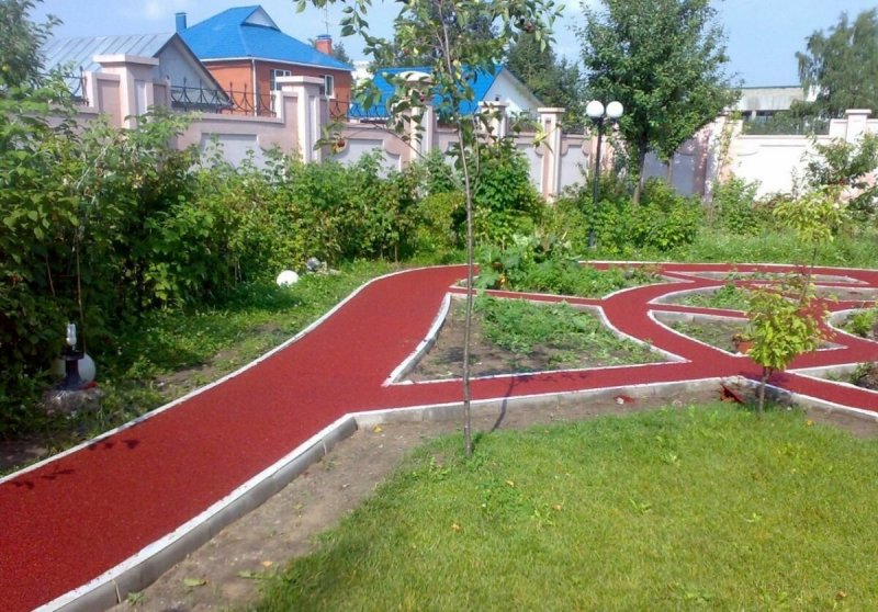 Садовые дорожки из резиновой крошки