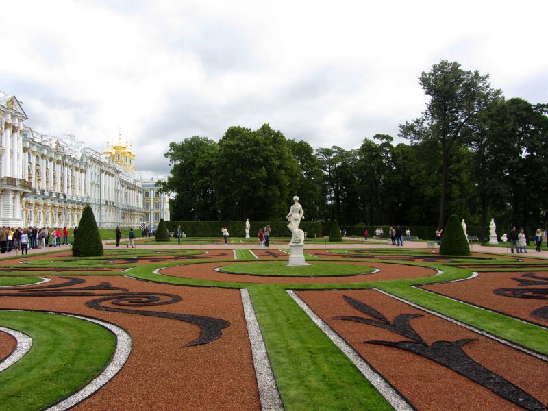 Екатерининский парк Царское село клумбы