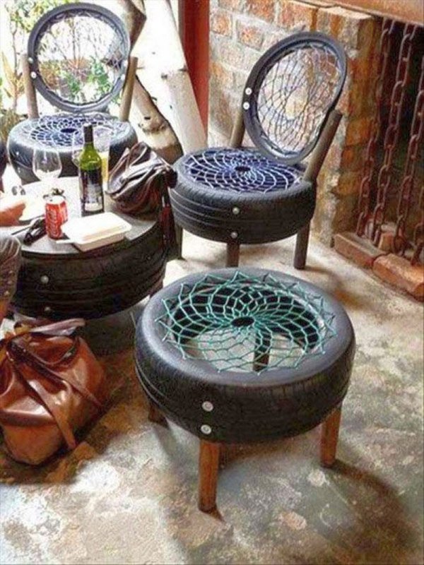 Стулья из шин