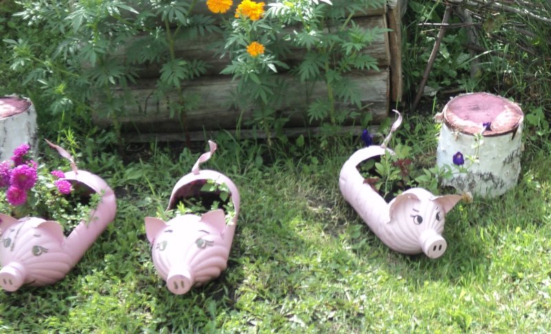 Самодельные фигуры для сада