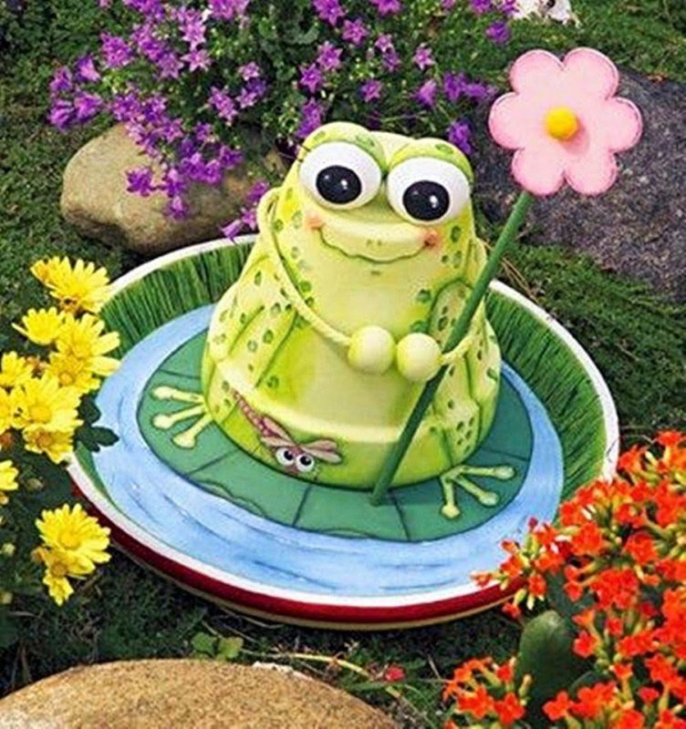 Украшения для сада лягушка
