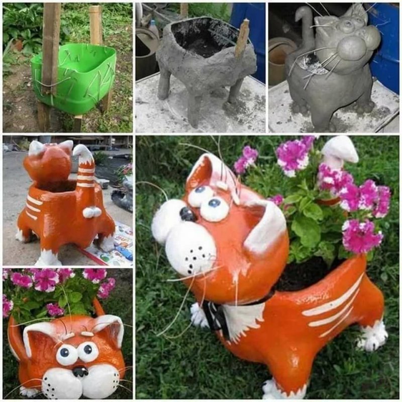 Поделки из пластиковых бутылок для сада