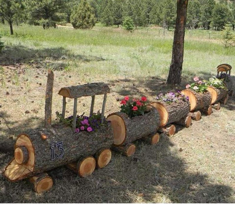 Изделия из брёвен для сада