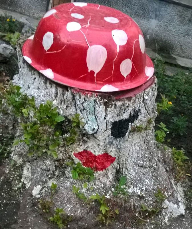 Шляпка пенек поделка