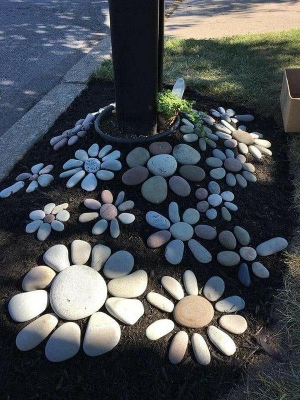 Украшения для сада из камней