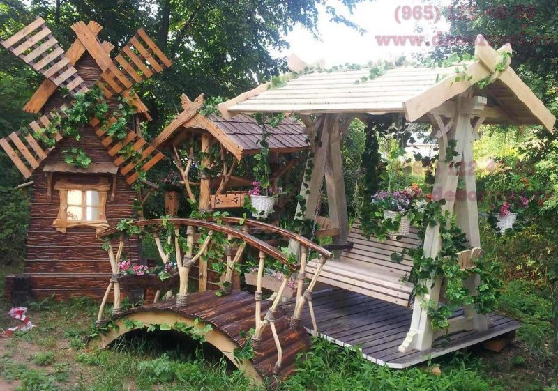 Деревянные изделия для сада