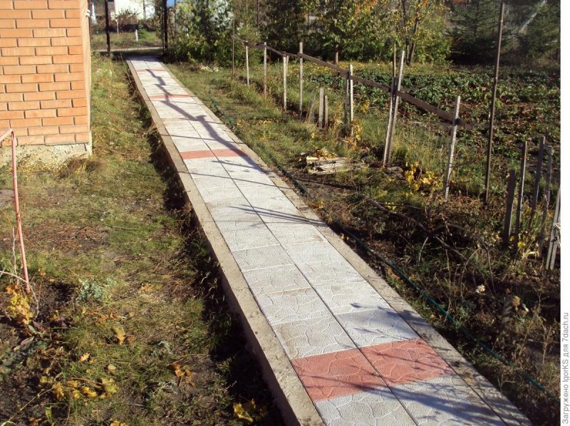 Садовые дорожки из пеноблоков