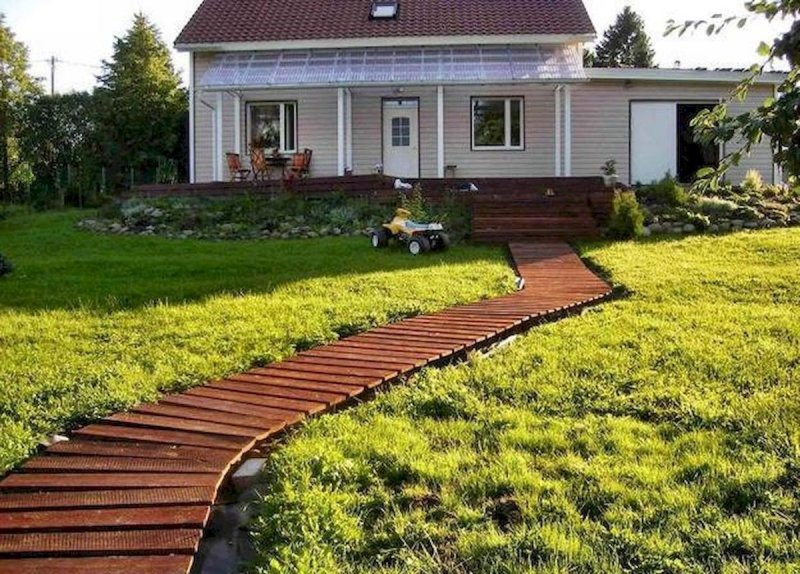 Садовые дорожки из дерева
