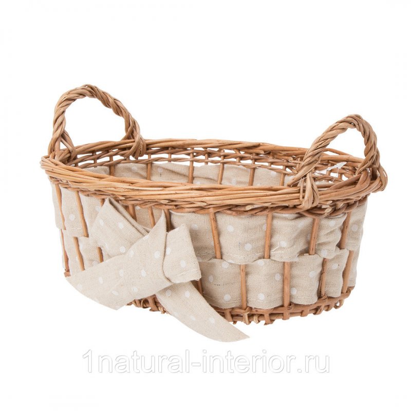 Natural House / корзина плетеная бельевая овальная "лён", д320 ш210 в360,