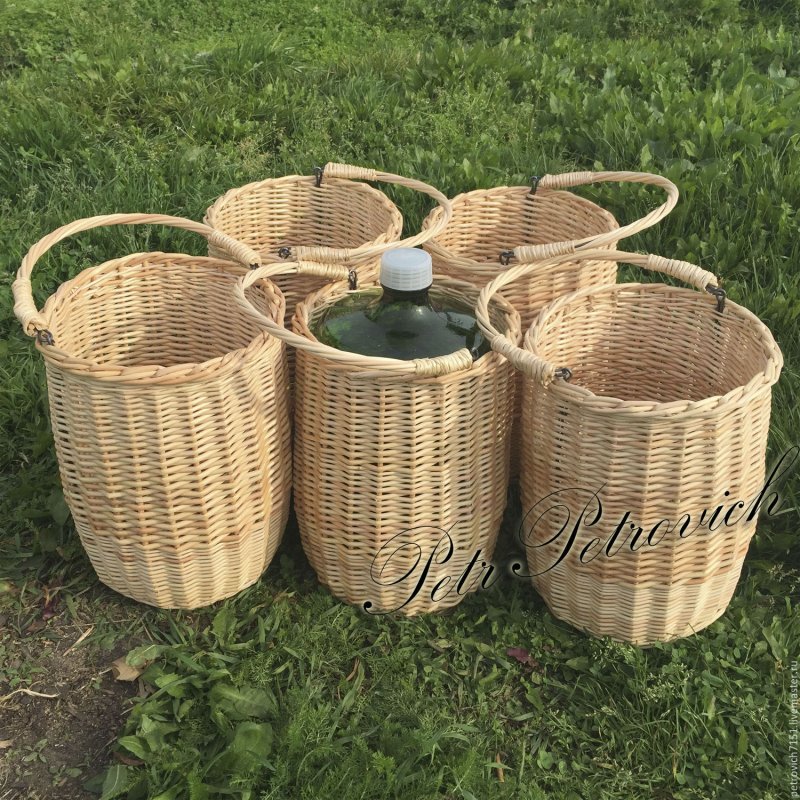 Плетеная корзинка для бутылки