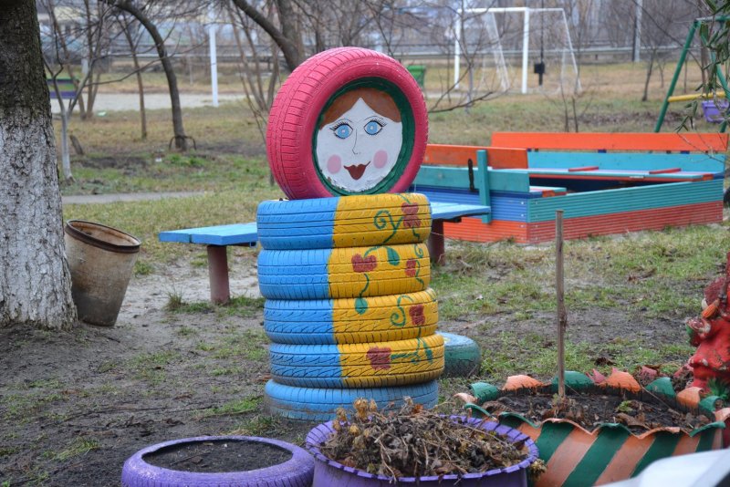 Клоун из шин
