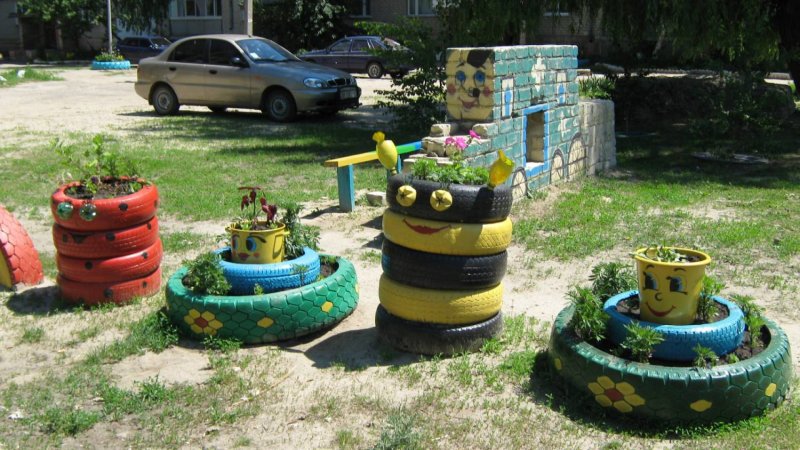 Поделки из резиновых колес