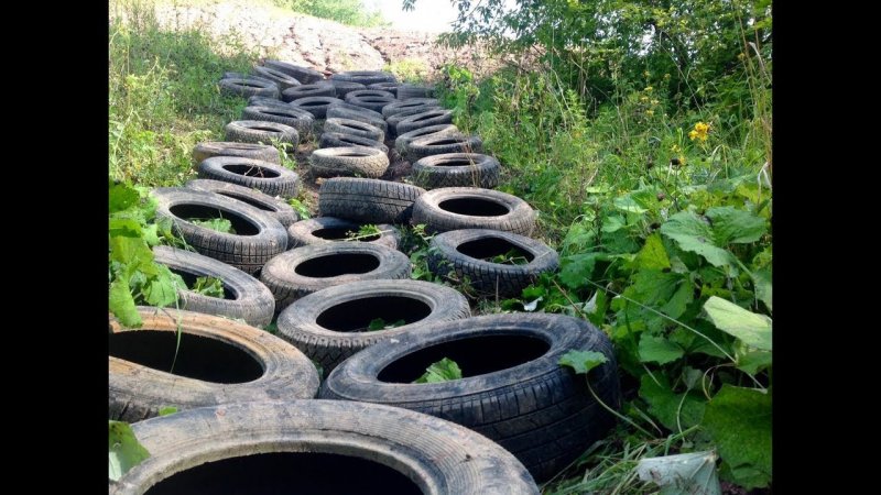 Дорожки из автомобильных шин