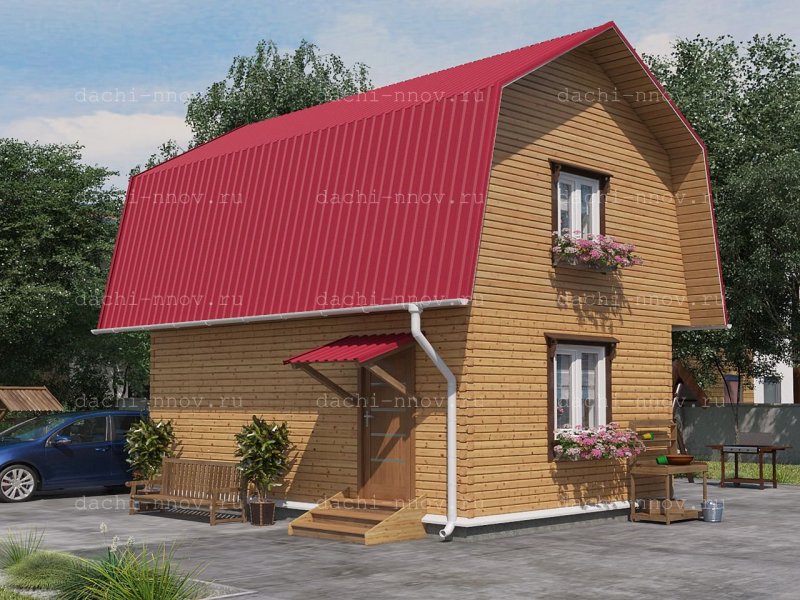 Дачный дом 4х4 каркасник