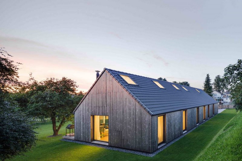 Дом-сарай в Голландии Barn House Eelderwolde