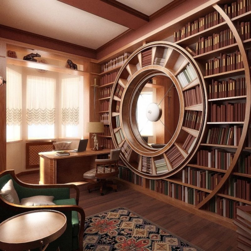 Необычные книжные стеллажи