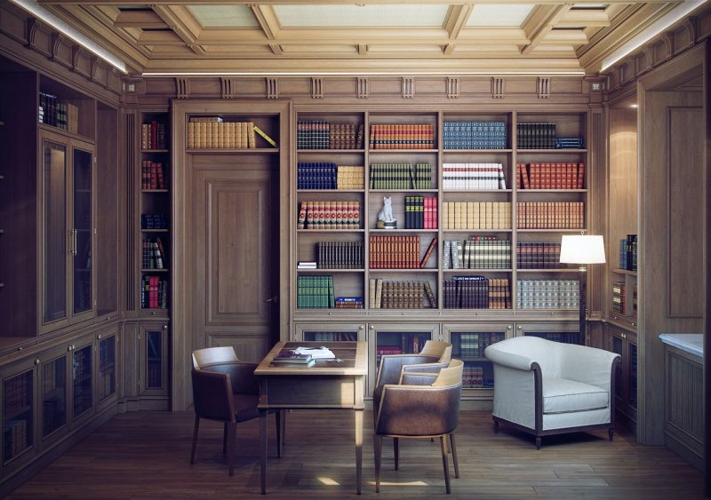 Книжные шкафы в интерьере