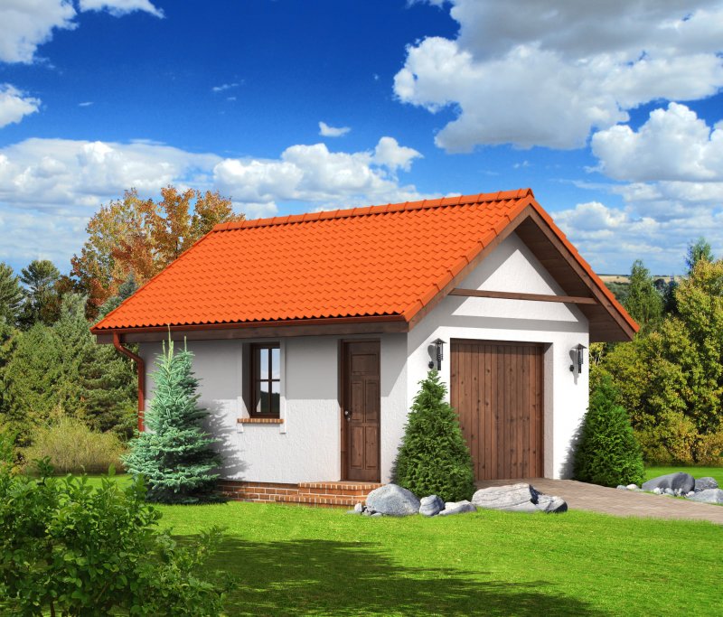 Двускатная крыша гаража
