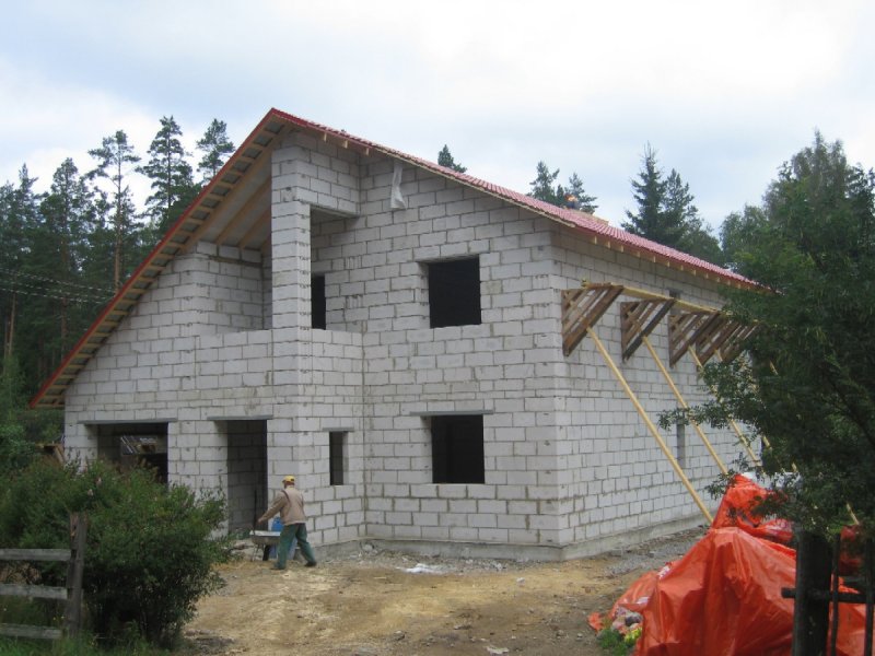 Стройка дома из газобетона