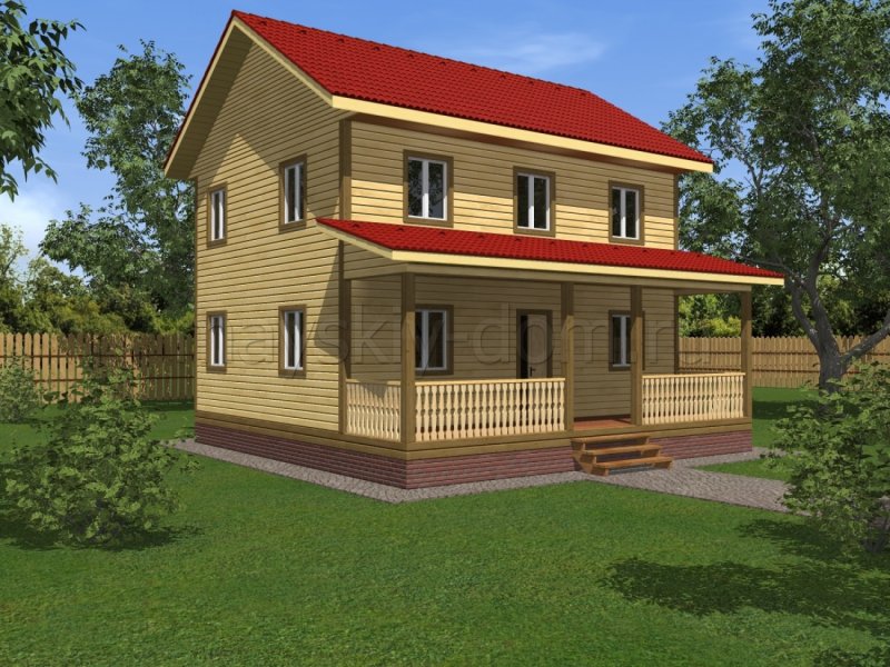 Дом 9х9 с террасой