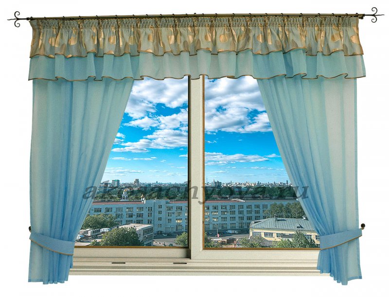 Тюль на кухню короткие