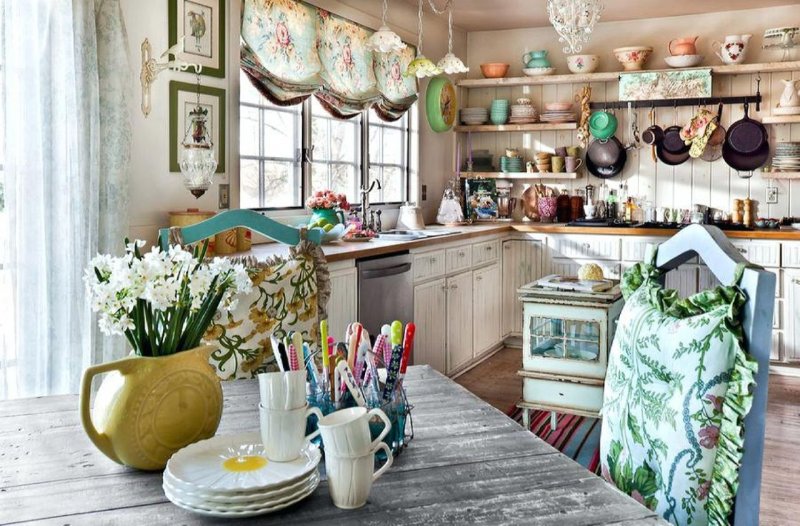 Shabby Chic стиль кухня