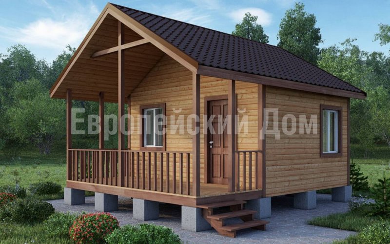 Дачный каркасный дом 4х5