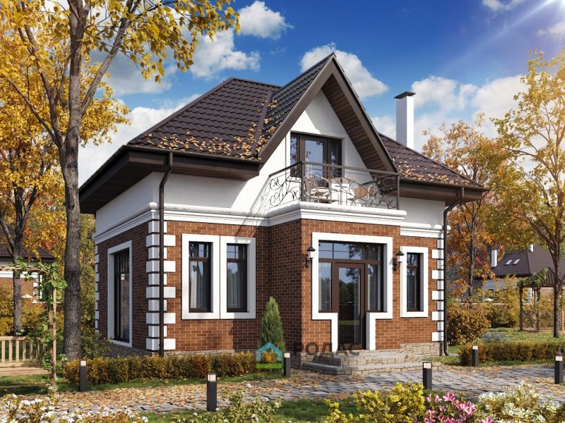 Кирпичный дачный дом