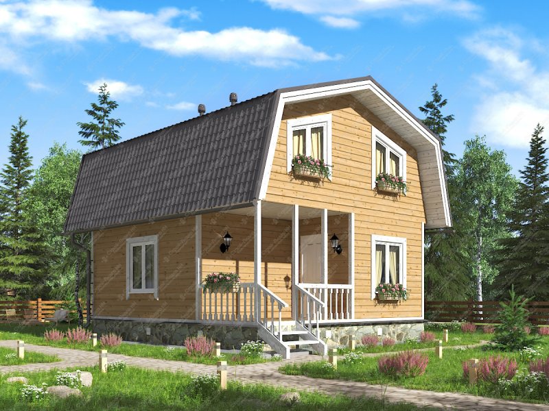 Дом из клееного бруса 6х8