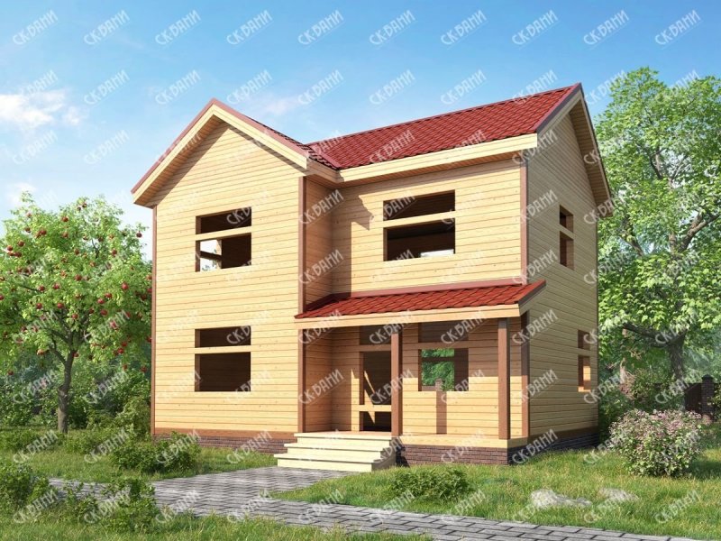 Каркасный дом 6 на 8 с мансардой