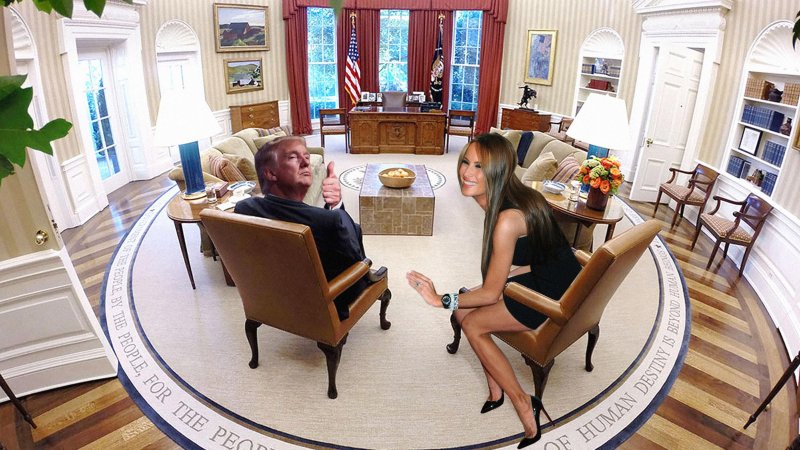 Овальный кабинет в белом доме Трамп