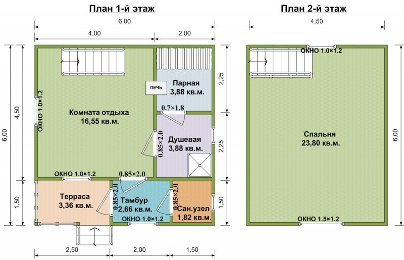 Планировка дом баня 6х6 с мансардой