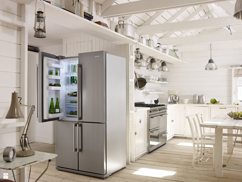 Холодильник Smeg fq60xpe в интерьере