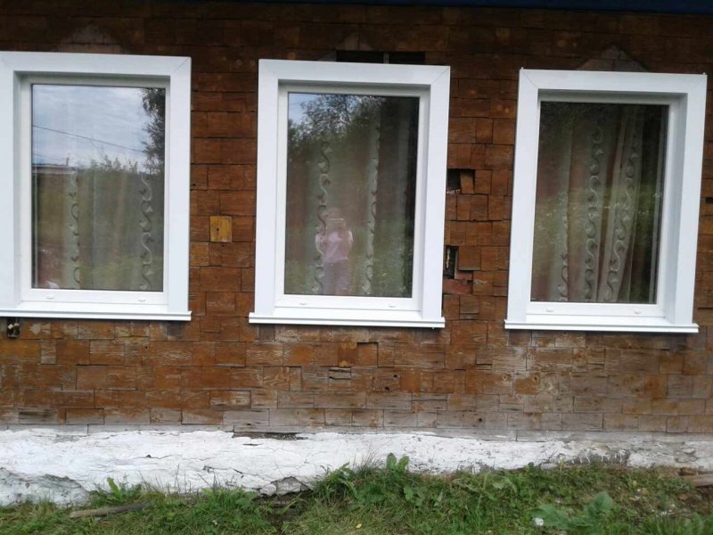 Горизонтальные окна на даче