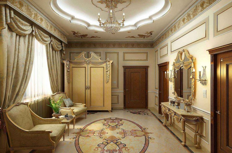 Красивые потолки классика