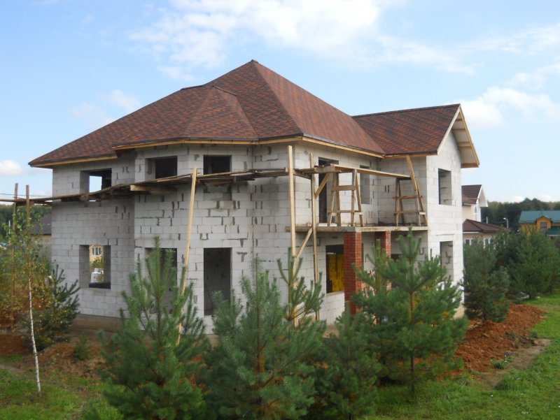 Газобетонный частный дом
