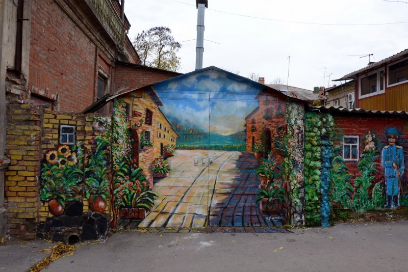 Уличная Графика на стенах